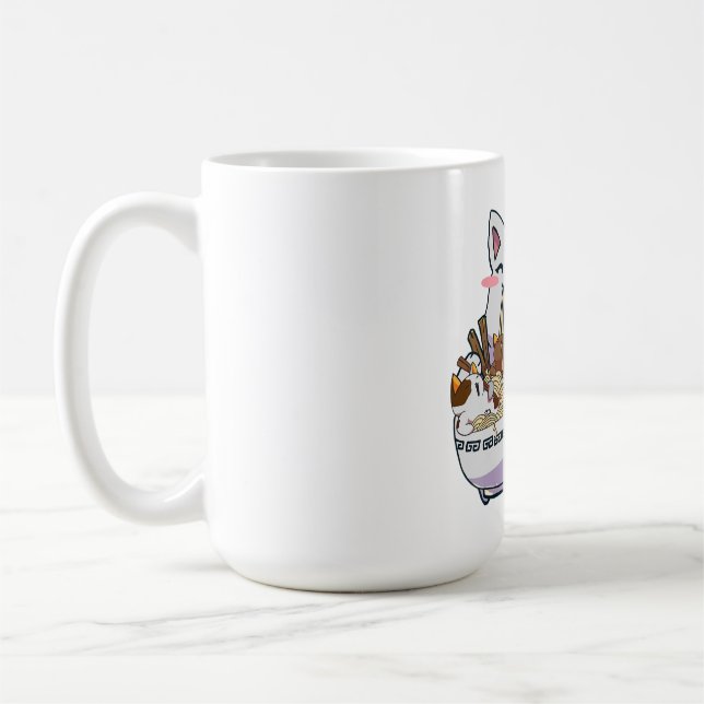 Mug Cute Neko Chat avec nouilles Ramen Bowl Anime Japo (Gauche)