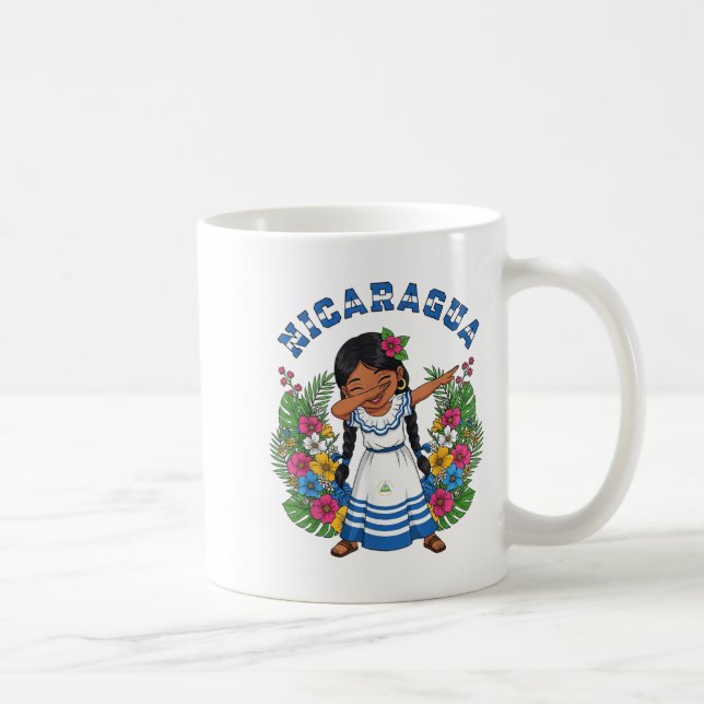 Mug Cute Nicaragua fille Dabbing traditionnelle robe a (Droite)