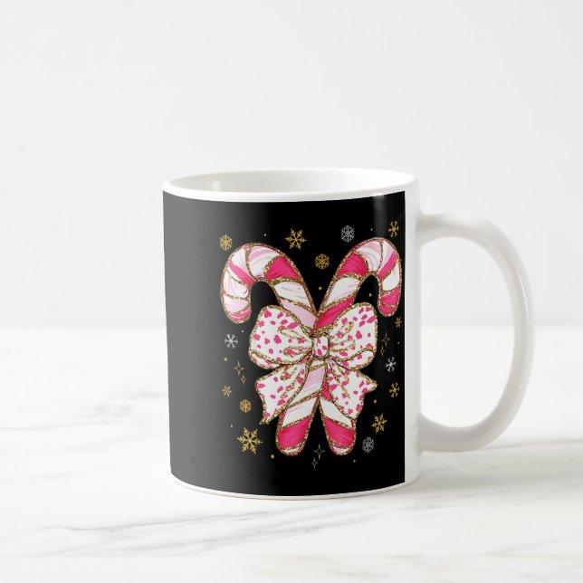 Mug Cute Nk Coquette Bow Candy Cane Christmas Girls Wo (Droite)