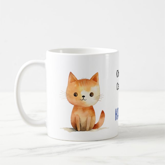 Mug Cute Orange Kitten Enfless Chat Lady pour Kamala (Gauche)