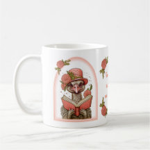 Cute Orange Ostrich Lire un livre Illustration