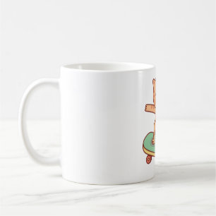 Mug Cute Orange Tabby Patinage Sur Skateboard