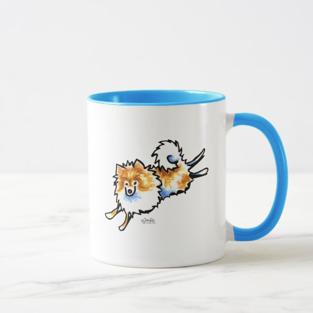 Mug Cute Orange White Pomeranian (Droite)