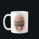 Mug Cute Otter Couple Love Customisé avec le nom<br><div class="desc">Mignonne tasse de loutre. Des blagues idiotes aux déclarations romantiques sérieuses, la boutique MiKa Art Zazzle a quelque chose pour tout le monde. Canadiana, cadeaux japonais, bijoux, coques pour appareils électroniques, boutons amusants, tasses à mug, ornements, cartes et affiches... . Veuillez prendre un peu de temps et regarder autour de...</div>