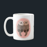 Mug Cute Otter Couple Love Customisé avec le nom<br><div class="desc">Mignonne tasse de loutre. Des blagues idiotes aux déclarations romantiques sérieuses, la boutique MiKa Art Zazzle a quelque chose pour tout le monde. Canadiana, cadeaux japonais, bijoux, coques pour appareils électroniques, boutons amusants, tasses à mug, ornements, cartes et affiches... . Veuillez prendre un peu de temps et regarder autour de...</div>