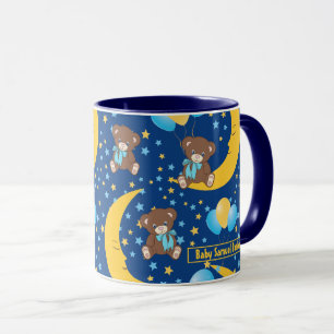 Mug Cute ours en peluche assis sur le Motif de la lune
