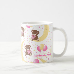 Mug Cute ours en peluche assis sur le Motif de la lune