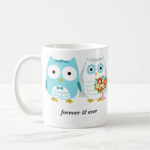 Mug Cute Owls Bride et Groom Nouveaux mariés Mariage
