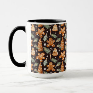 Mug Cute pain d'épices de Noël et Motif d'arbre