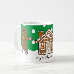 Mug Cute pain d'épices personnalisé Noël vert