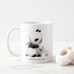 Mug Cute Panda avec Écharpe Personnaliser Tea Party