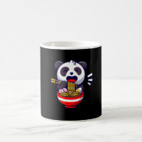 Cute Panda Bear Mange Ramen Noodé Soupe