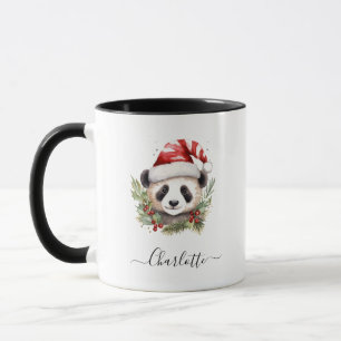 Mug Cute Panda Bear Père Noël Joyeux Noël