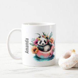 Mug Cute Panda Chilling dans un tube intérieur