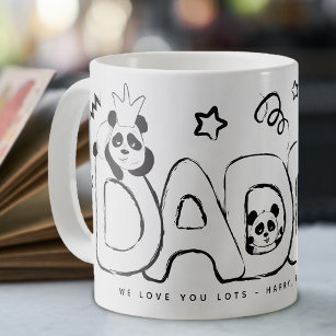 Mug Cute Panda DADDY Cadeau Personnalisé