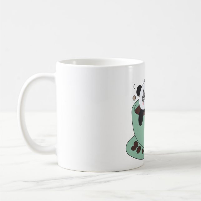 Mug Cute Panda In Coffee Cup Coffee Lover Gift (Gauche)
