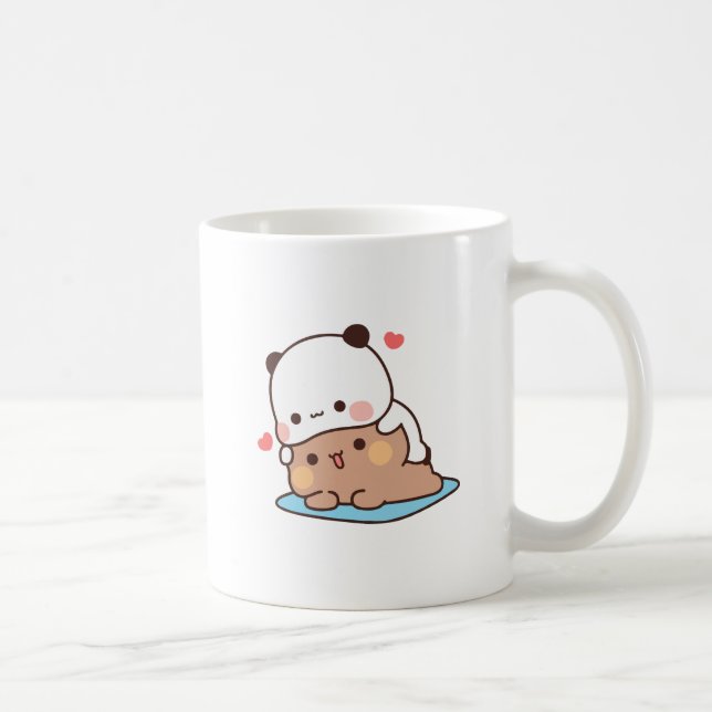 Mug Cute Panda ours couple hugin, bubu et dudu amour (Droite)
