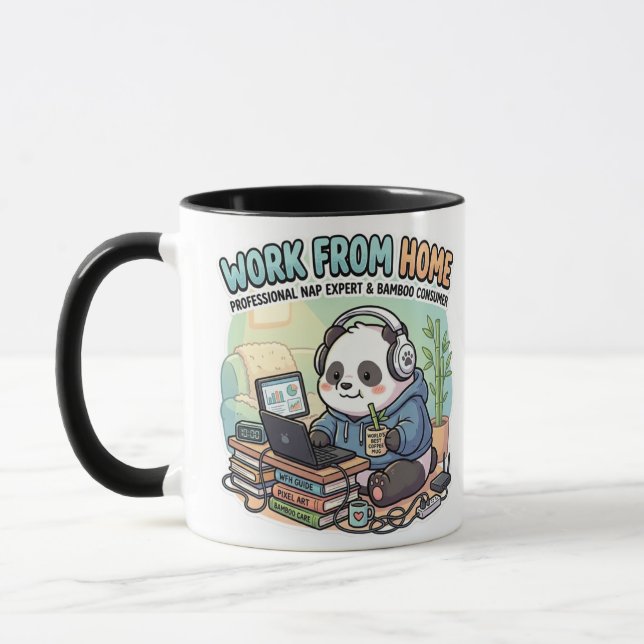 Mug Cute Panda Travail à Domicile   (Gauche)
