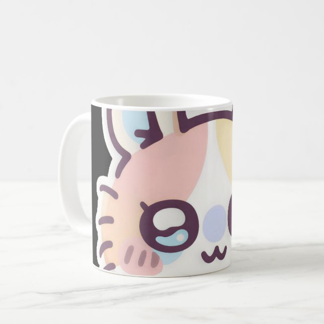 Mug Cute Pastel Aesthetic Coffee Cup. (Devant gauche)