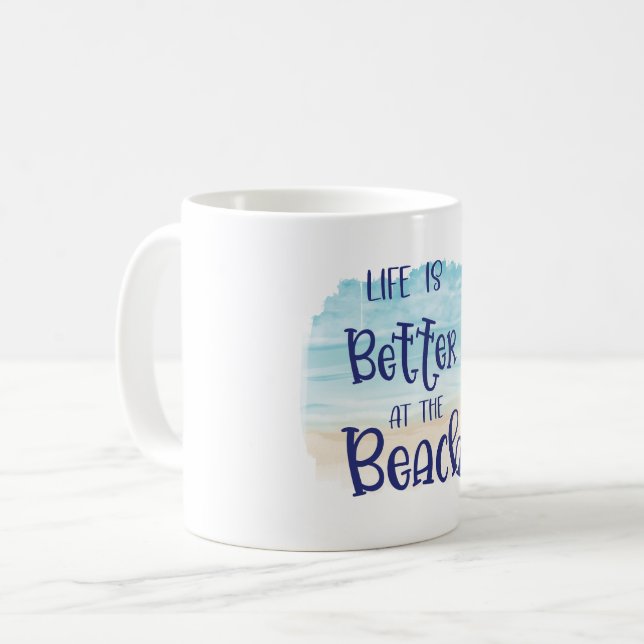 Mug Cute Pastel Life is Better at the Beach (Devant gauche)