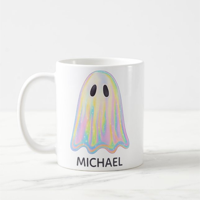 Mug Cute Pastel Rainbow Ghost | Éffrayant esthétique (Gauche)