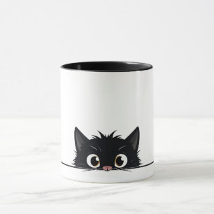 Mug Cute Peeking Chat noir