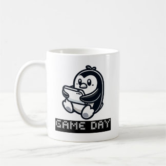 Mug Cute Penguin joue à un jeu vidéo - Jour du jeu
