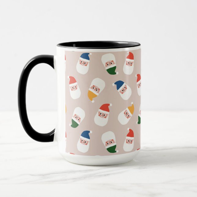 Mug Cute Père Noël fait face au Motif de Noël (Gauche)