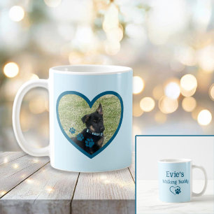 Mug Cute Personnalisé Chien Marcher Buddy Heart Photo