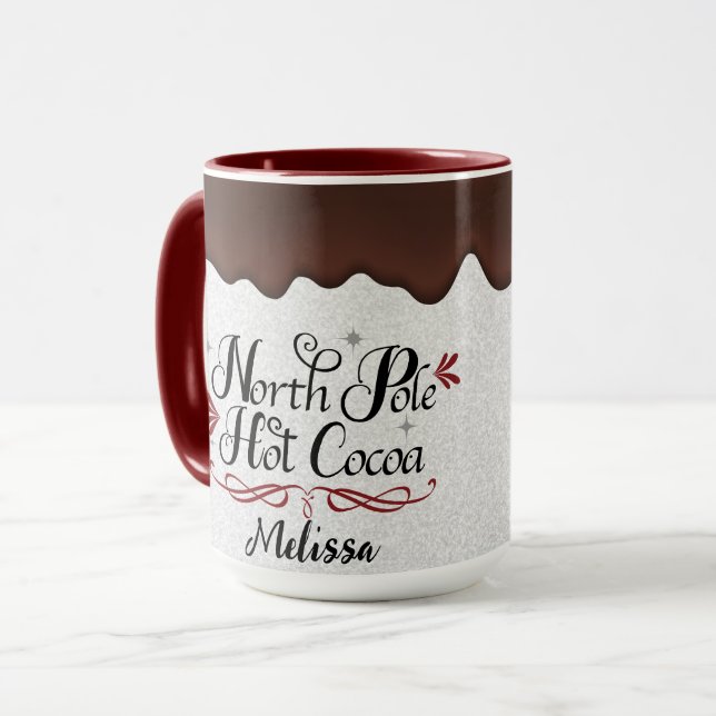 Mug Cute Personnalisé Pôle Nord Chaud cacao (Devant gauche)