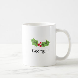 Mug Cute personnalisée Holly & Berries Noël