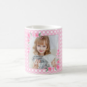 Mug Cute Personnalisée une photo rose