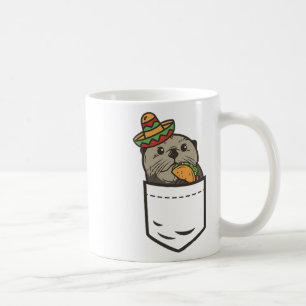 Mug Cute Pocket Otter Cinco De Mayo Chemise Mexicaine