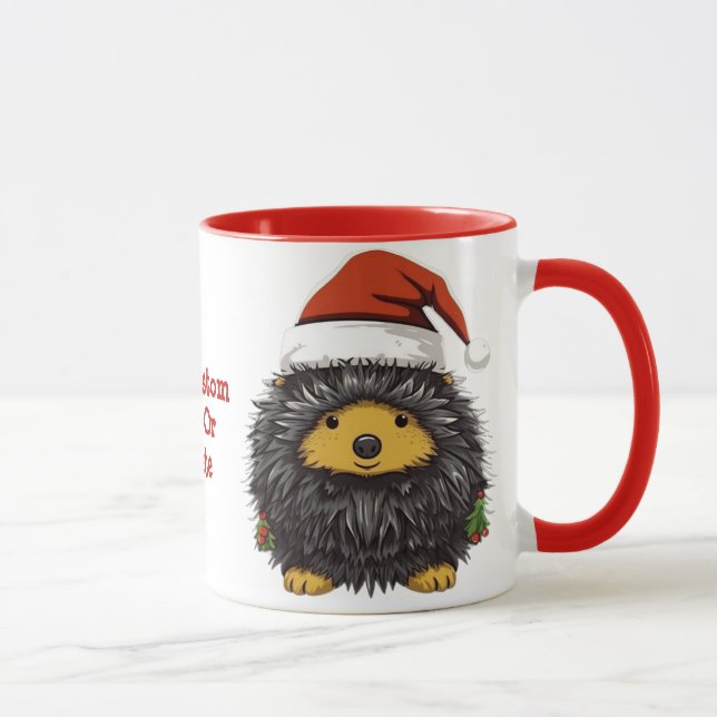 Mug Cute Porcupine Père Noël Porcupine Christmas Spiri (Droite)