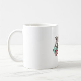 Mug Cute Raccoon Avec Thé À La Pizza Et Manga
