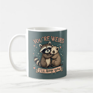 Mug Cute Raccoon et Ferret Hug avec citation amusante