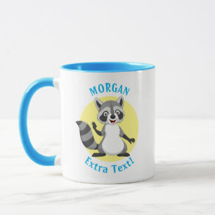 Mug Cute Raccoon, Personnaliser le nom et le message