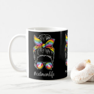 Mug Cute Rainbow Chat Maman Vie Chats Propriétaires An