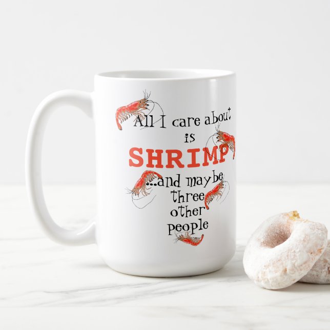 Mug Cute Red Cherry Shrimp Aquarium Pet Lover Unique (Avec donut)
