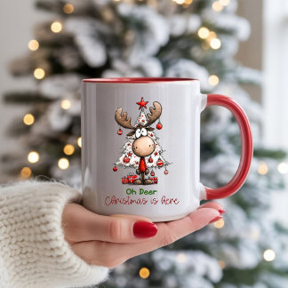 Mug Cute Reindeer “Oh Deer, Christmas Is Here”