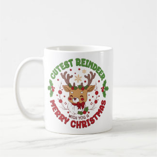 Mug Cute Reindeer Wish You A Merry Christmas