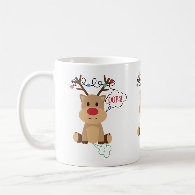 Mug Cute renne de Farting (Gauche)
