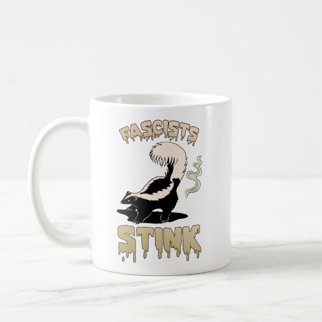Mug Cute Retro Skunk - Fascistes Stink (Gauche)