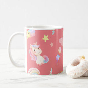 Mug Cute rose douce licorne arc-en-ciel Motif