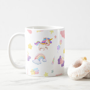 Mug Cute rose douce licorne arc-en-ciel Motif de ballo