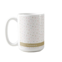 Cute rose et beige Motif Flocon de neige Nom de No