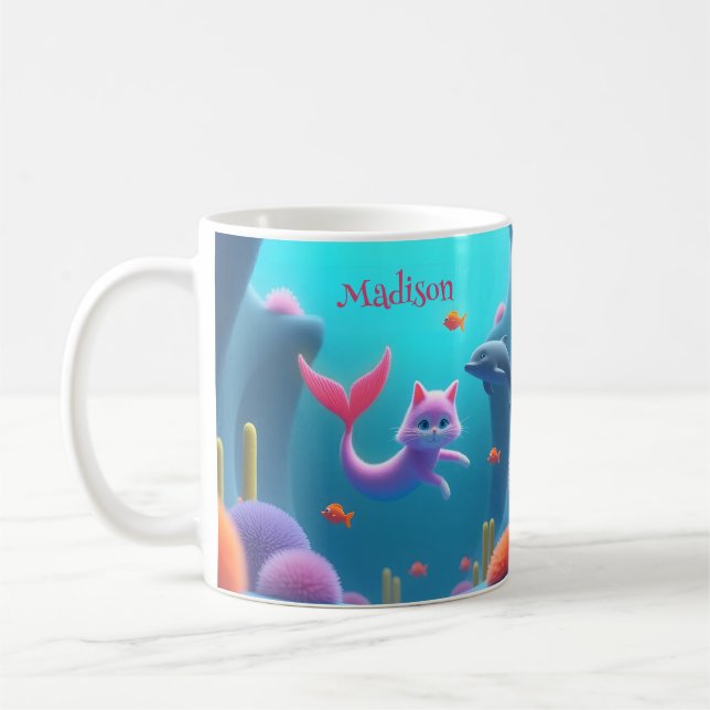 Mug Cute rose Sirène Kitten (Gauche)
