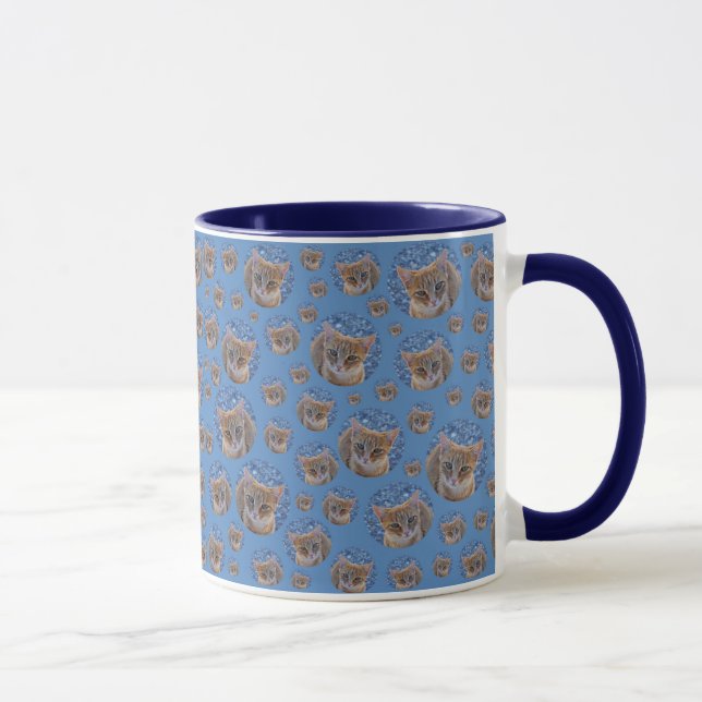 Mug Cute rouge chaton - motif chat (Droite)