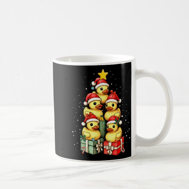 Mug Cute Rubber Ducks Le Duckie Christmas Tree Xmas Ha (Droite)
