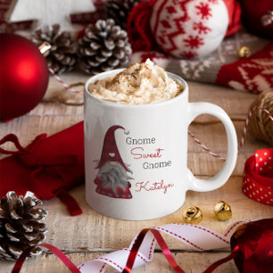 Mug Cute Rustique Personnalisé Noël Gnome Elf